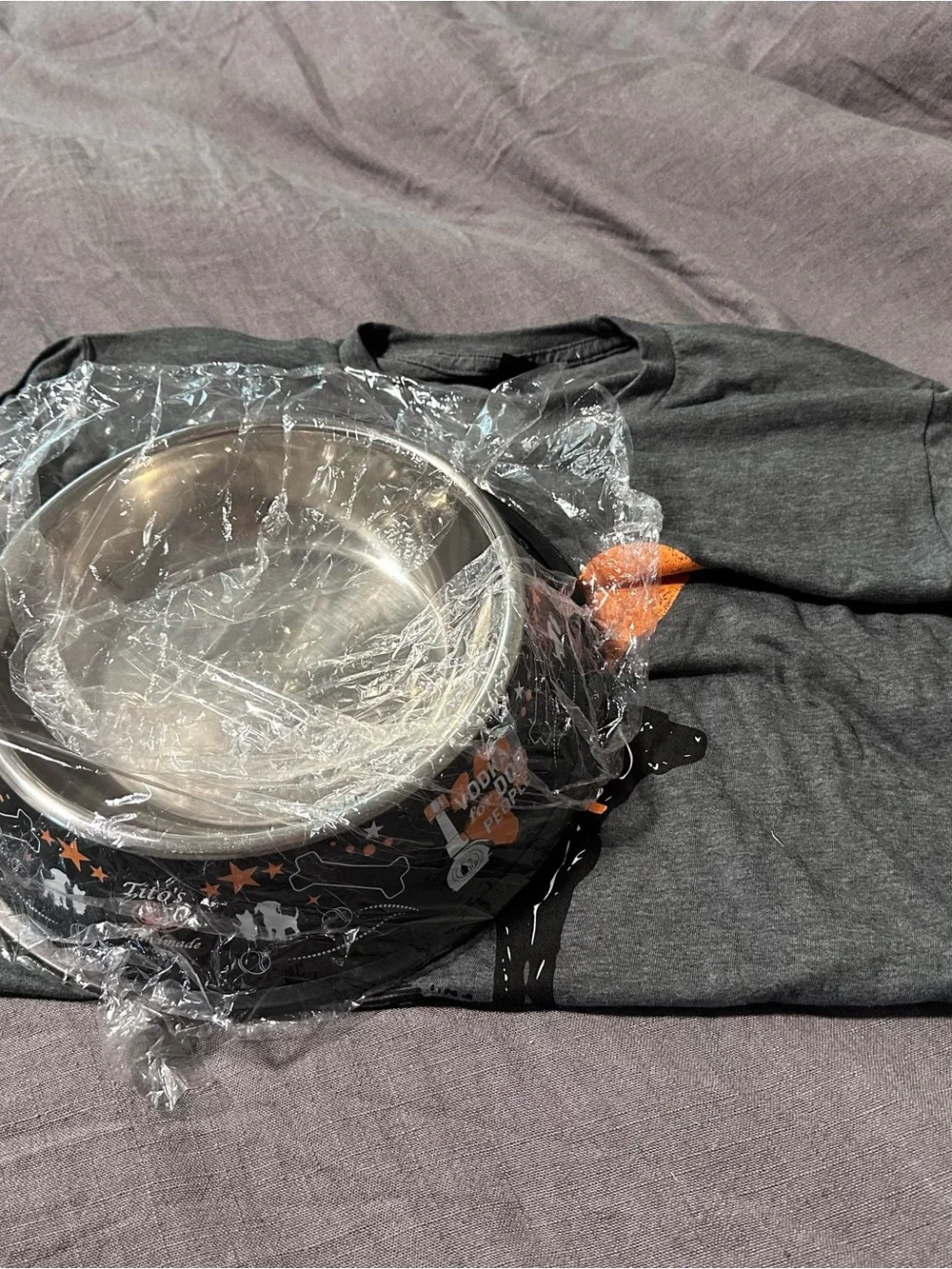 Tito's Handmade Vodka Black Dog bowl & Tee